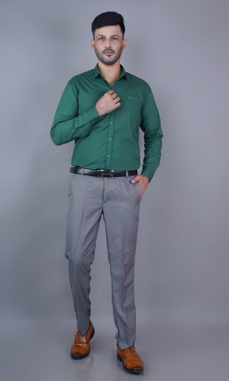 Drapes&Dream White Cotton Formal Men's Shirt