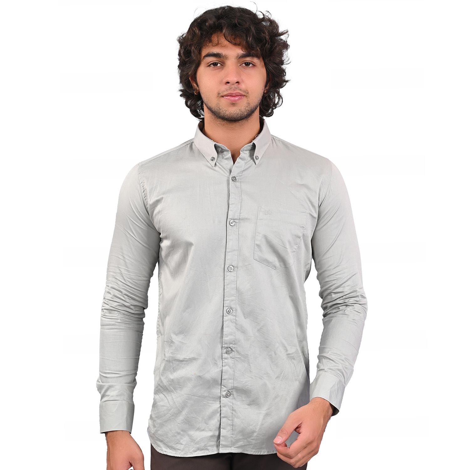 Drapes&Dream Light Gray Formal Men's Shirt