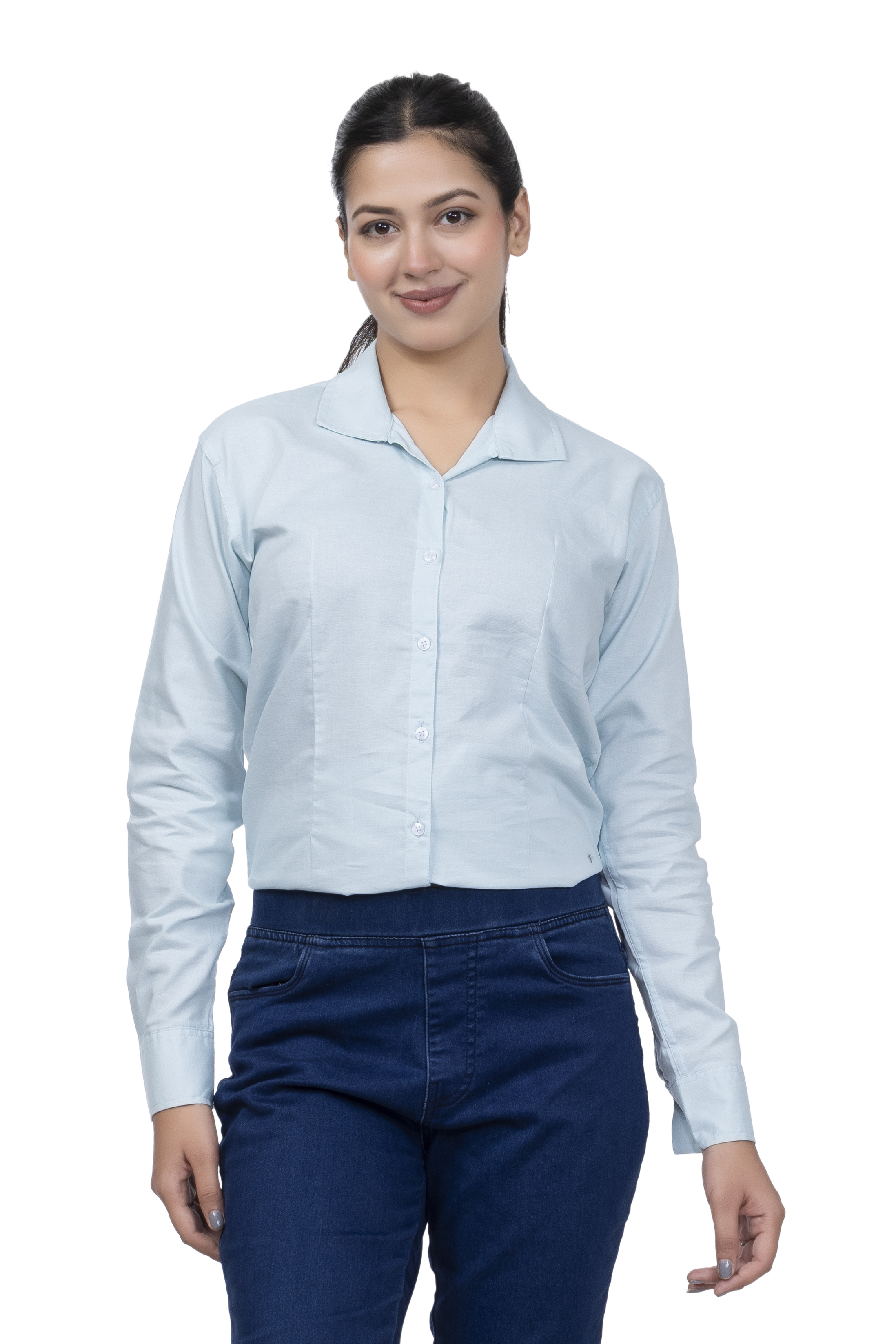 Drapes&Dream Mint Green Formal Women's Shirt