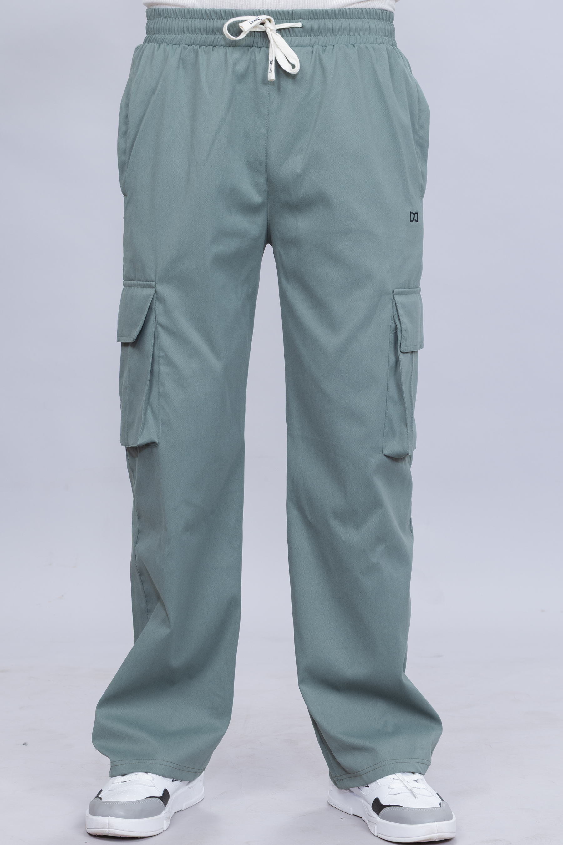 Drapes & Dream Men’s Solid Sage Green Cargo Pyjama | Double Utility Pocket | Comfortable Regular Fit