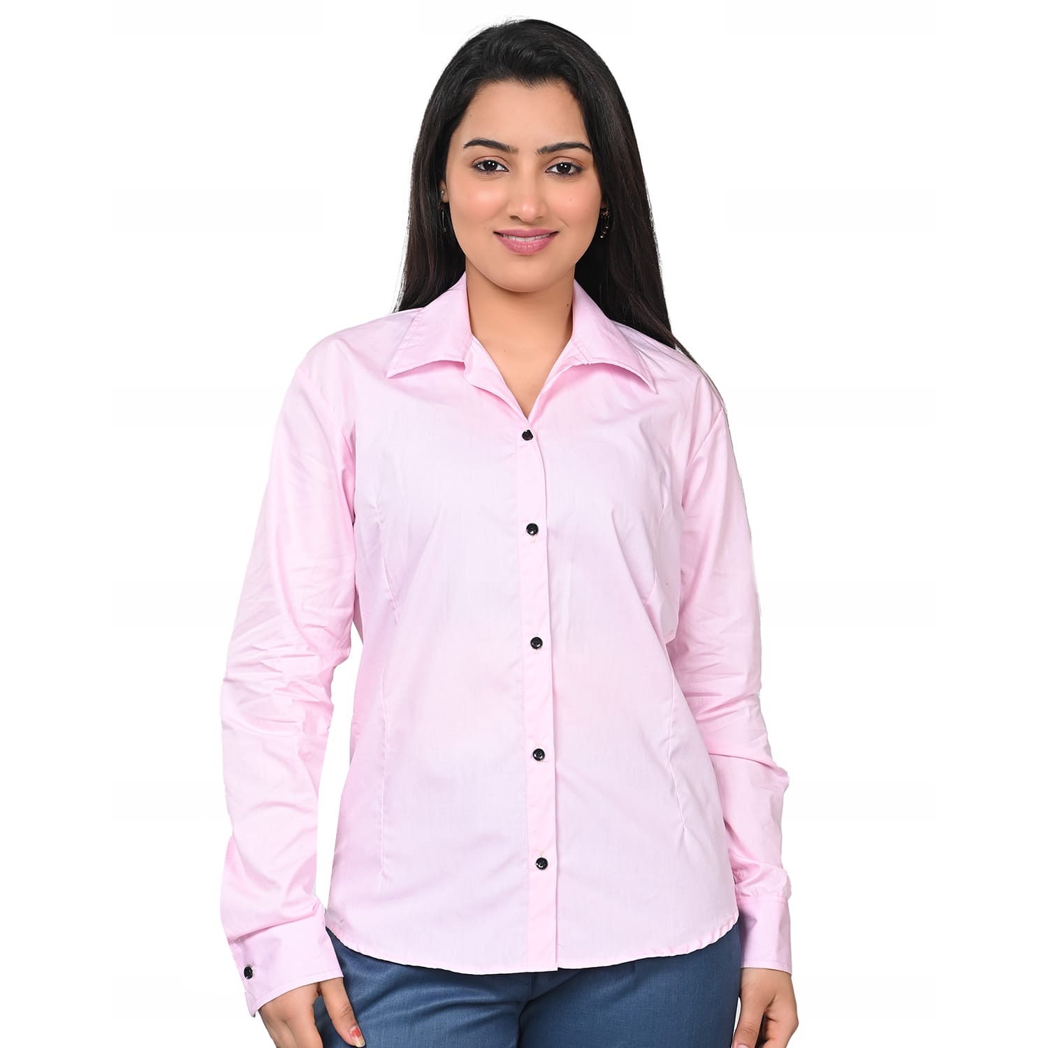 Drapes&Dream Light Pink Formal Women's Shirt