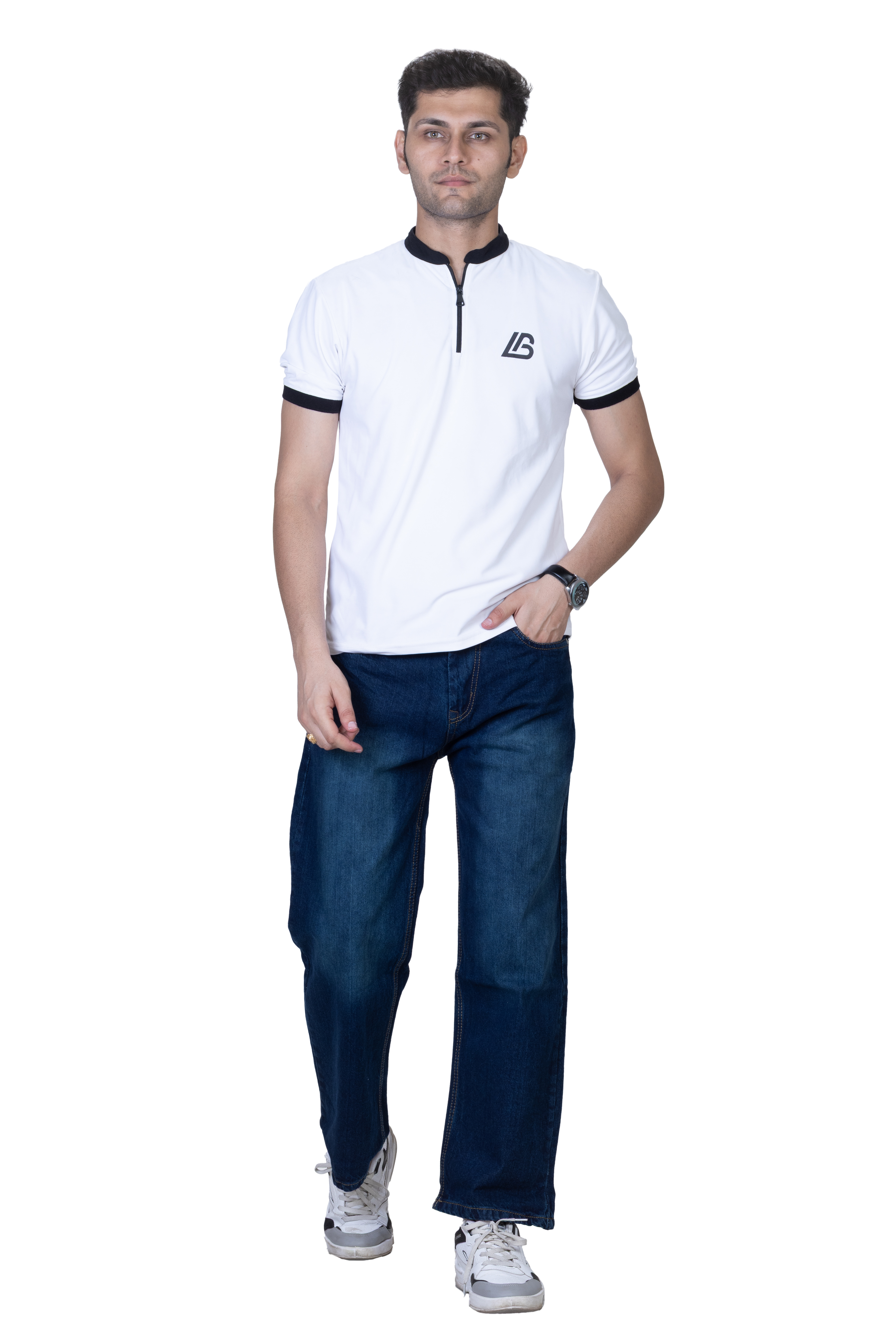 Drapes&Dream Men's Classic Deep Indigo Blue Regular Fit Jeans