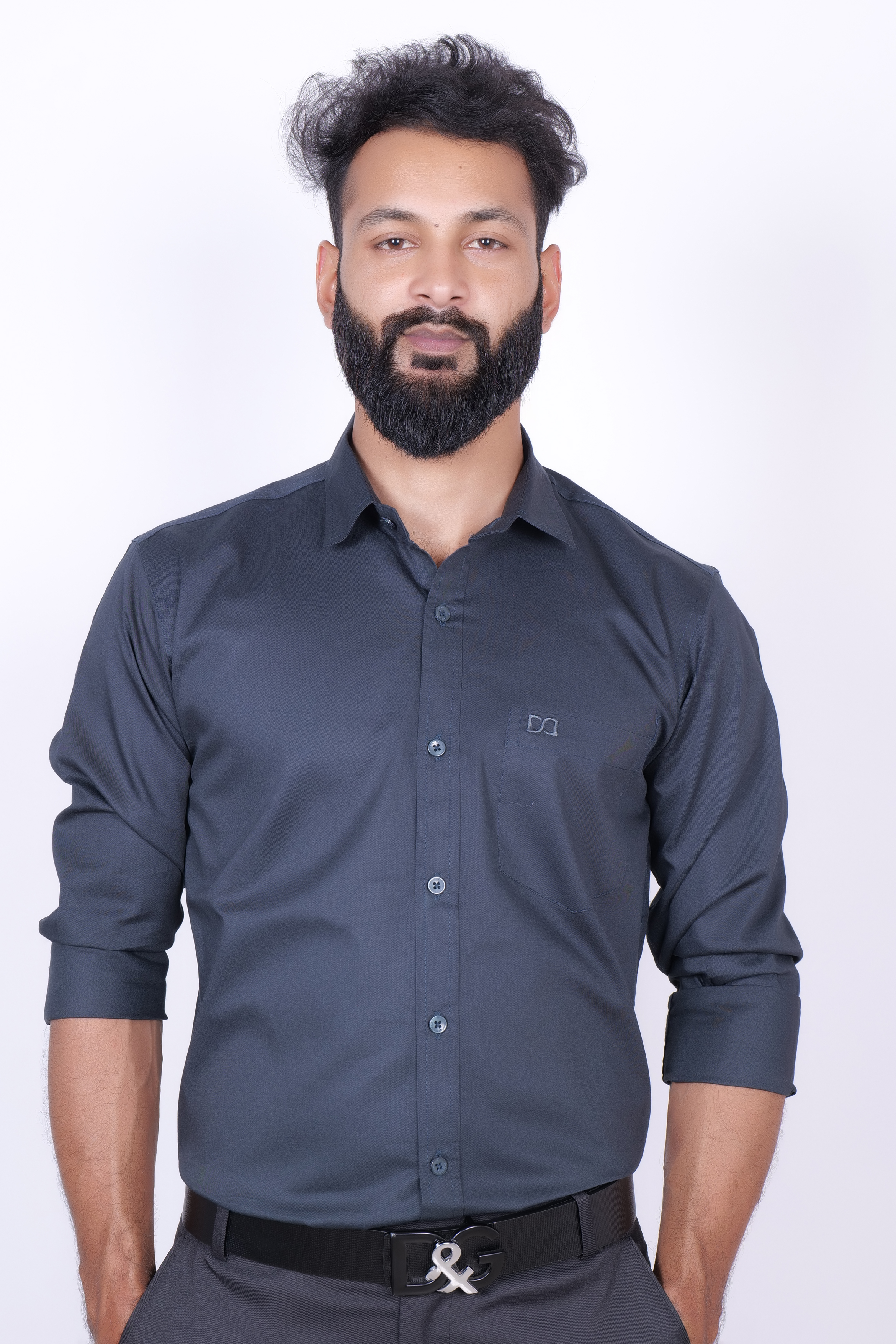 Drapes&Dream Dark Green Formal Men's Shirt