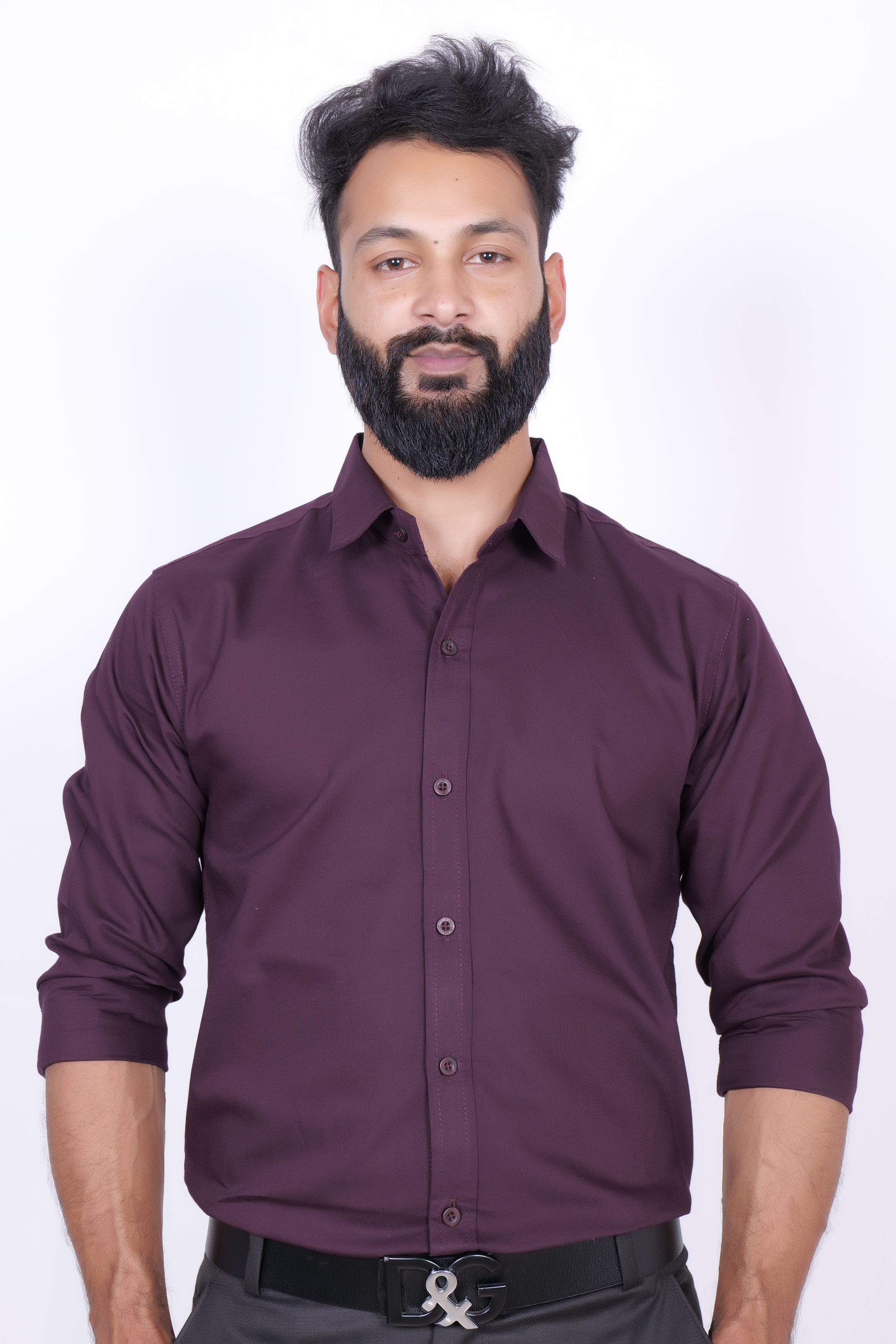 Drapes&Dream Wine Formal Men's Shirt