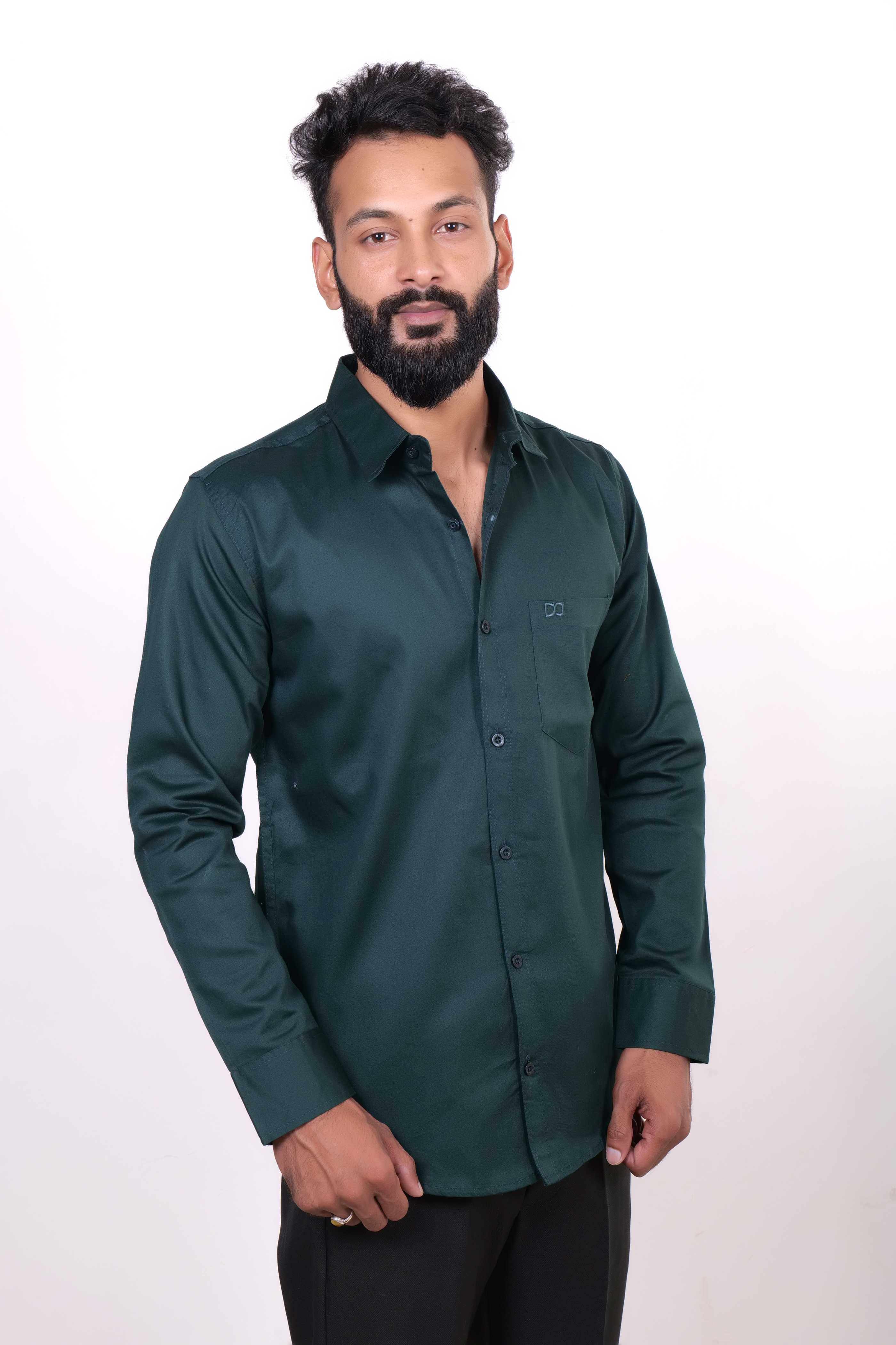 Green Formal Men's Shirt